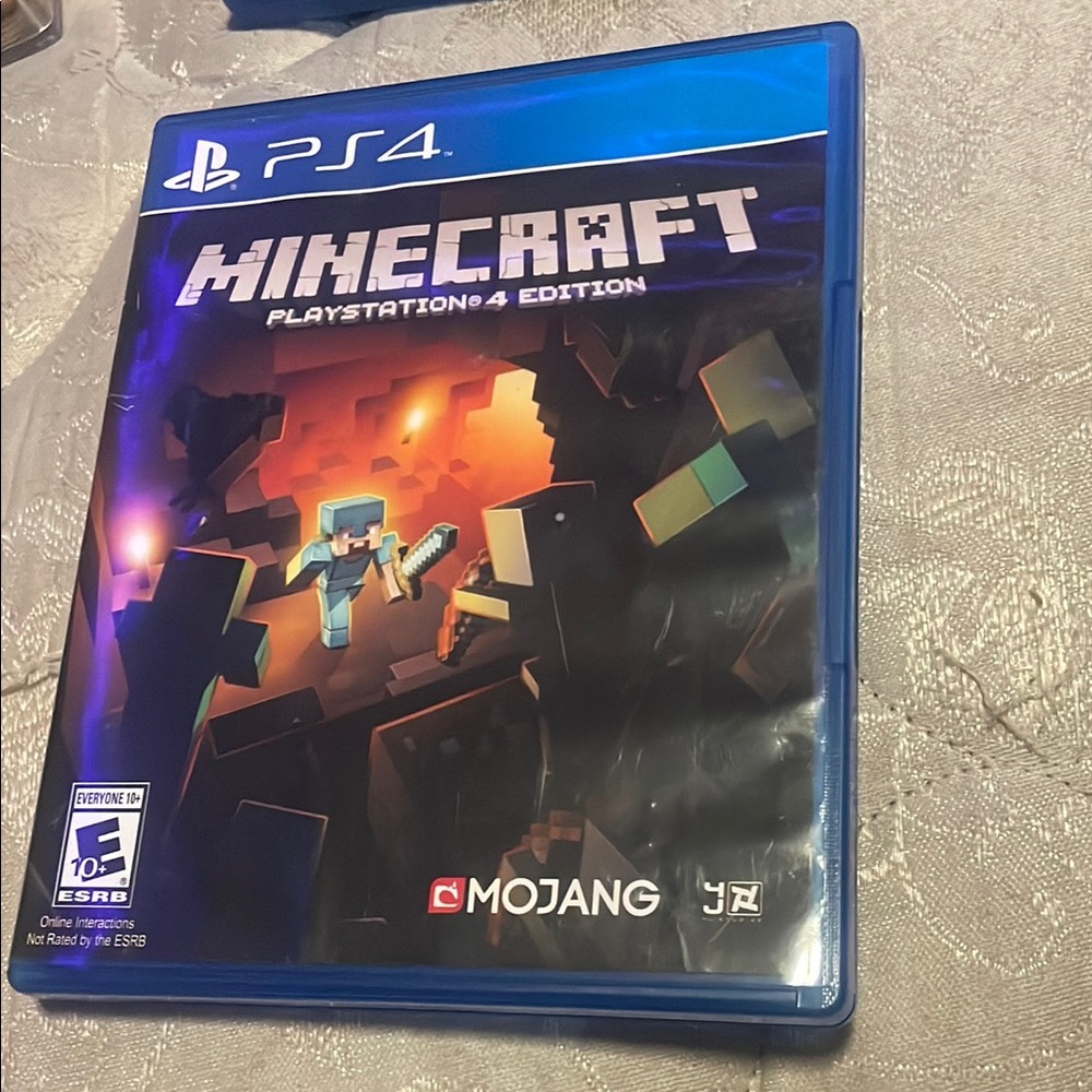 Minecraft PS4 Game Blue Case Iconic Art